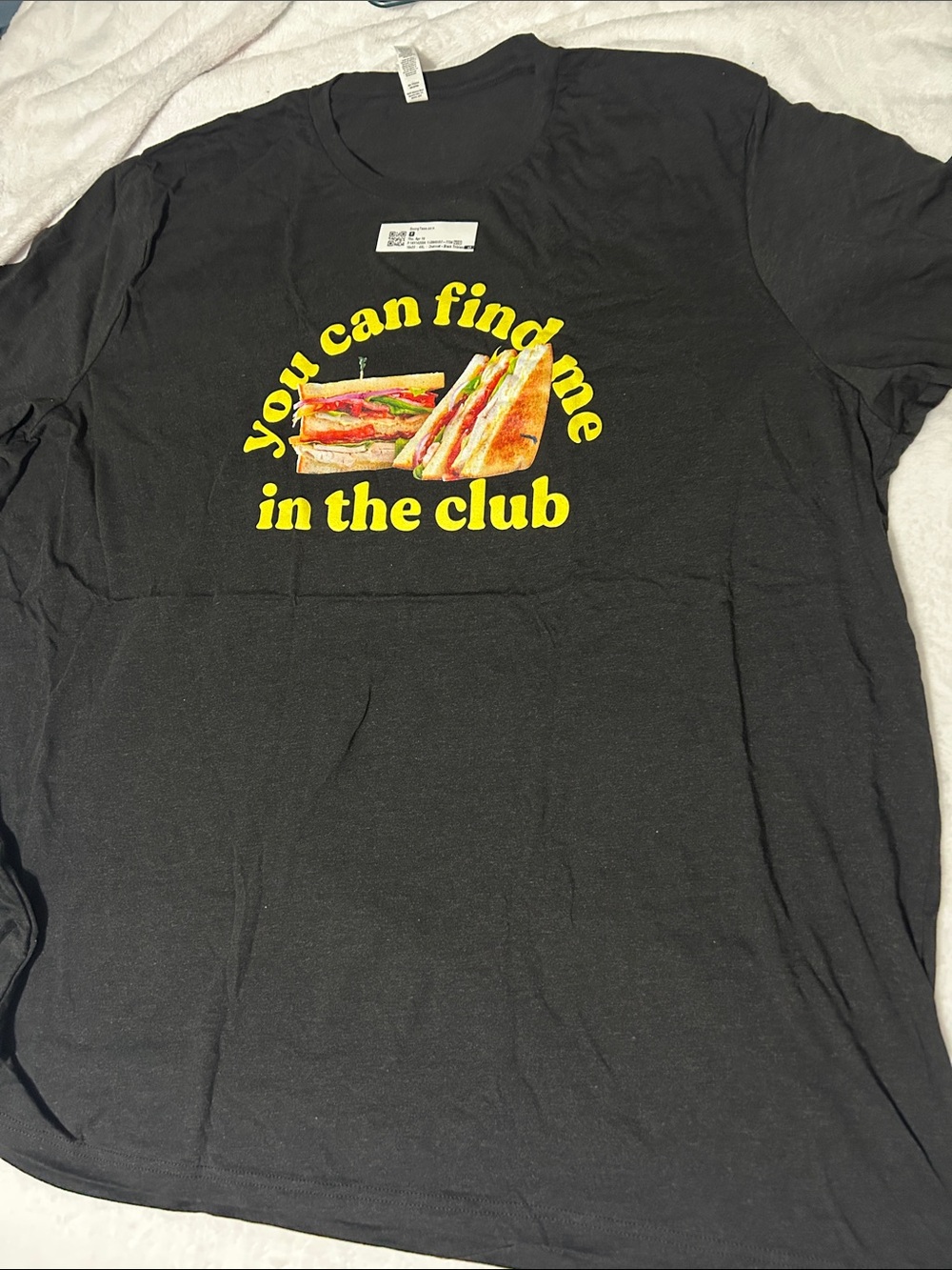 You Can Find Me In The Club Black Graphic Tee